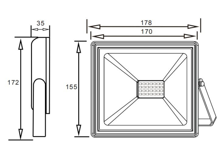 Luz de inundación LED impermeable 50w