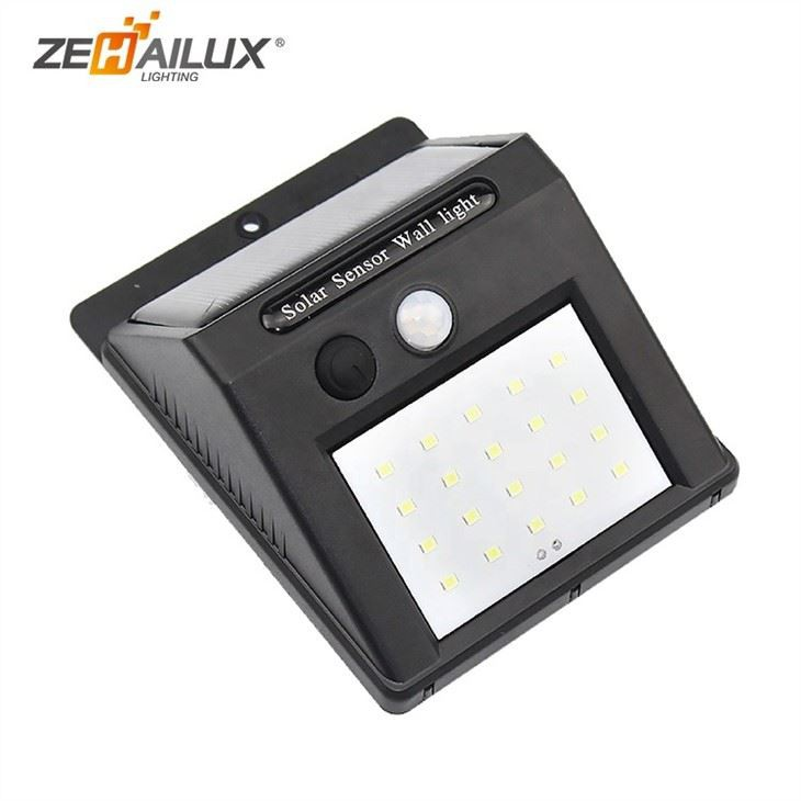 Luces de pared con sensor solar para exteriores