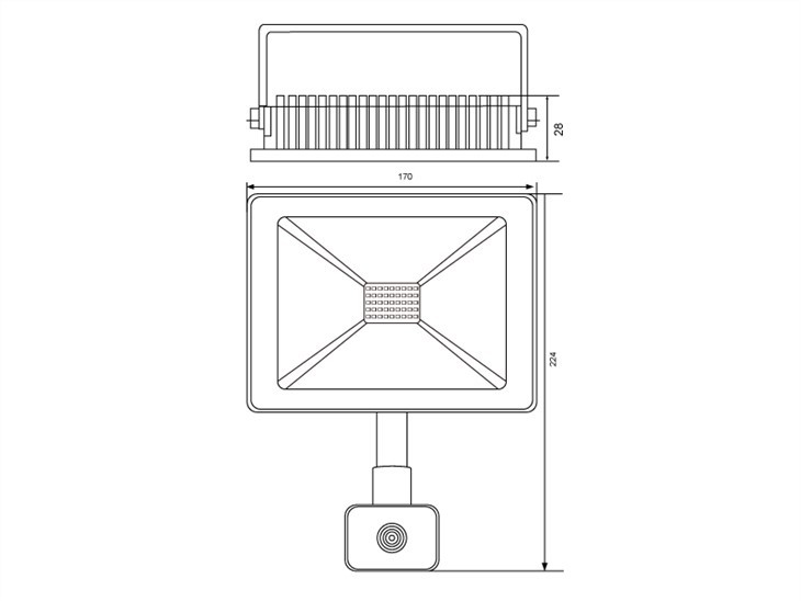 Proyector LED de bajo consumo con fotocélula