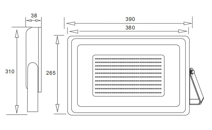 Proyector LED para exteriores IP65 de alta potencia de 200 W