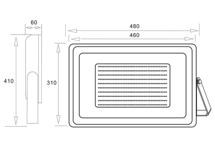 Luces de inundación LED para exteriores de gran potencia de 300 W